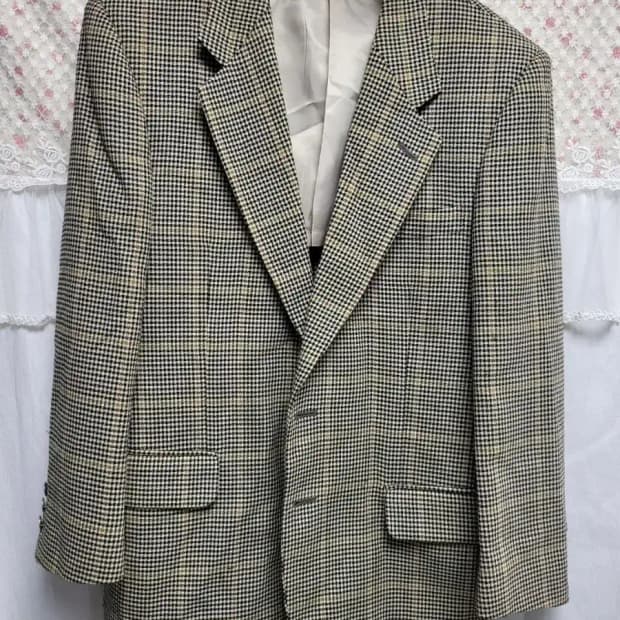 타운젠트 호칭94(남성95) 브라운체크 빈티지 블레이져,이염체크필,여름,