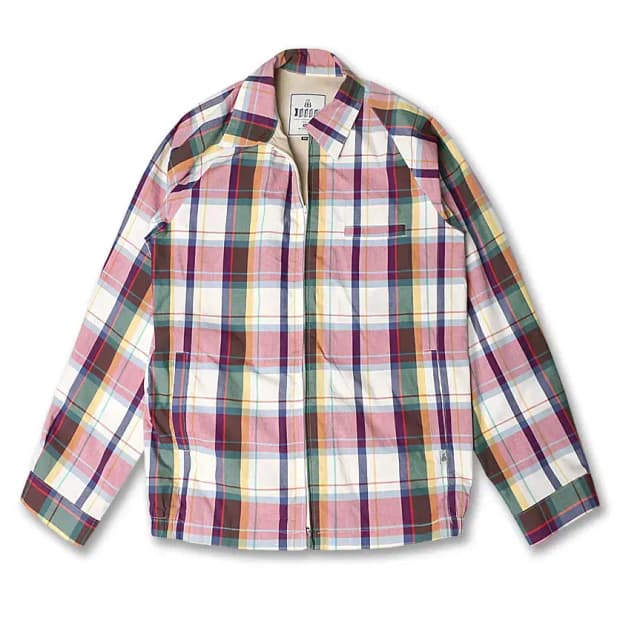 바라쿠타 [Baracuta] 멀티 체크 유니크 블루종 자켓