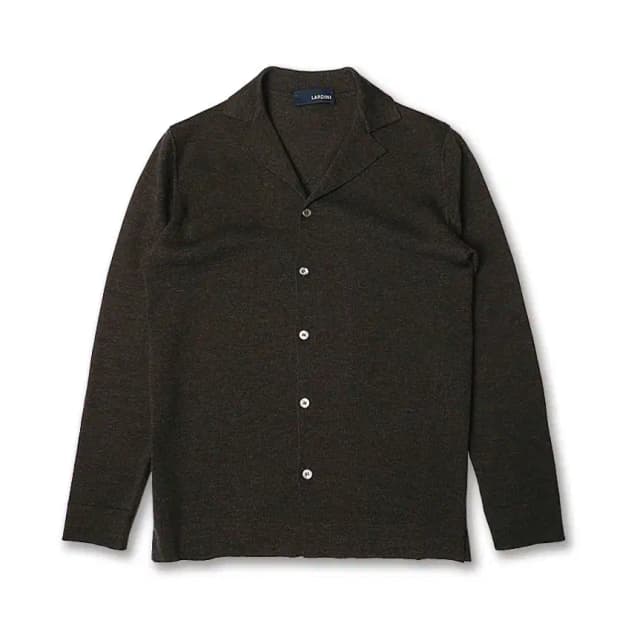 라르디니 [Lardini] 클래식 브라운 울 소프트 니트 가디건