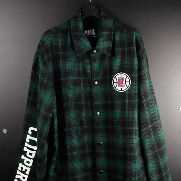 [M] NBA 클리퍼스 체크 코치자켓