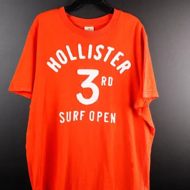 [XL] 홀리스터 주황Y2K 티셔츠