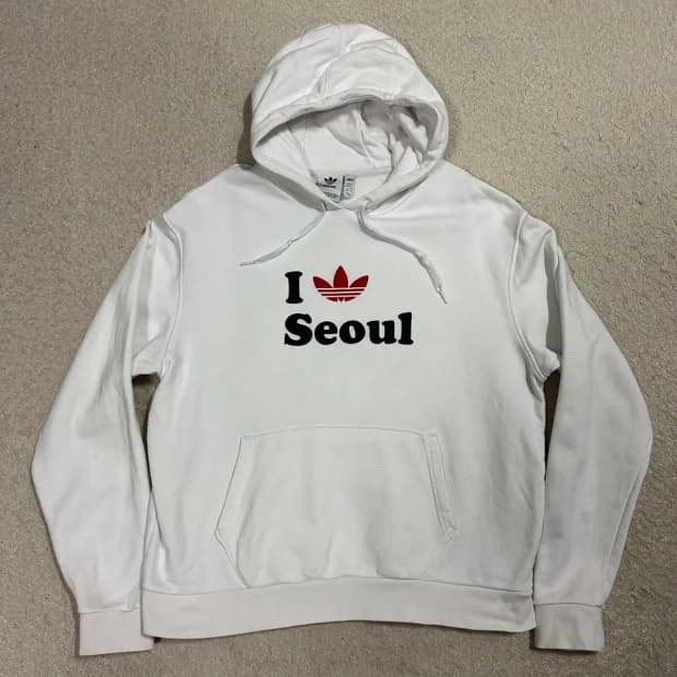 아디다스 후드티 화이트 2XL