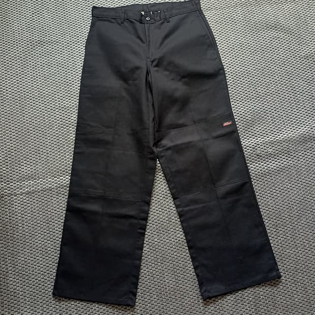 Genuine Dickies디키즈더블니 루즈핏 워크팬츠 블랙(32x30)